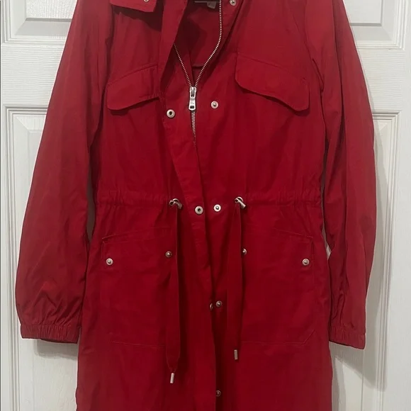 Avec Les Filles Red Trench Coat - Picture 6 of 8